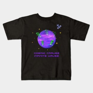 Cosmic Carves, Infinite Waves! Skate Kids T-Shirt